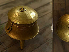 Ahar ✽ Brass ~ Paan Daan { 7.8" x 7.8" x 8.2" Large }